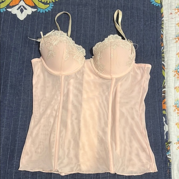 Elegant Lace Trim Shapewear - Pink - Picture 1 of 6
